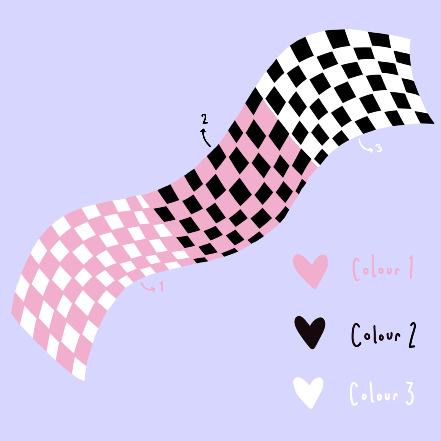 Three Tone Check Scarf