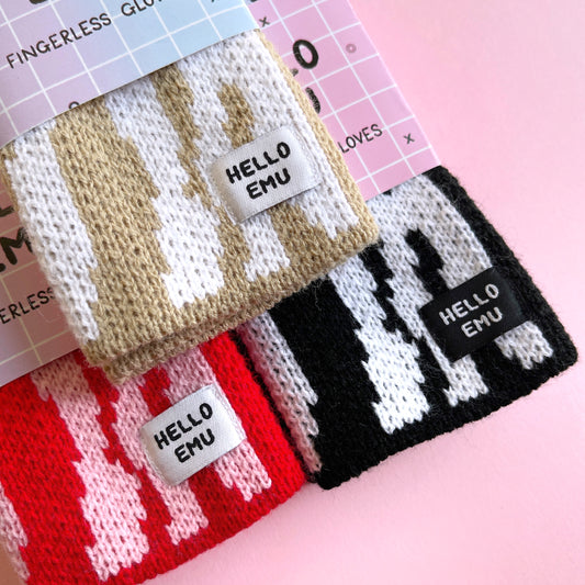 Zebra Print Fingerless Gloves