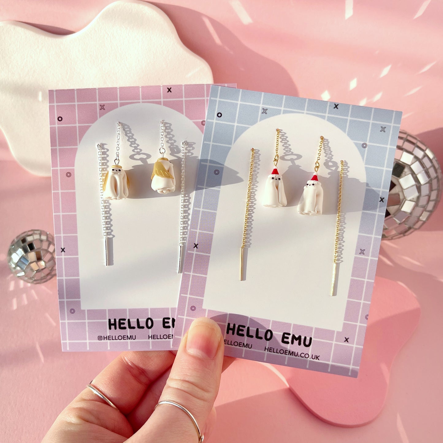 Mini Ghostie Threader Earrings