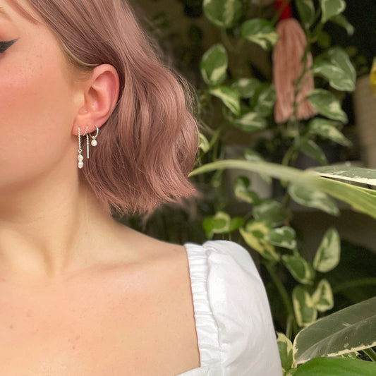 Pearly Threader Earrings