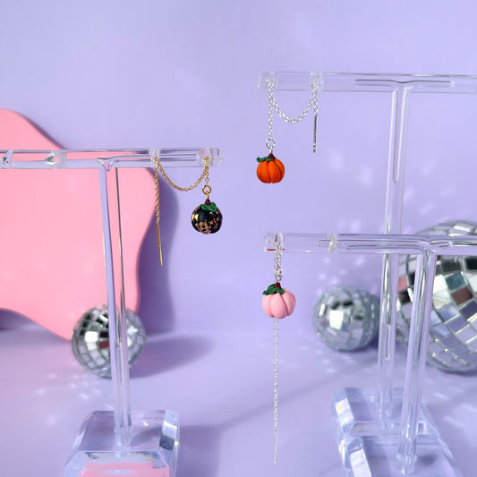 Pretty Puny Pumpkin Threader Earrings