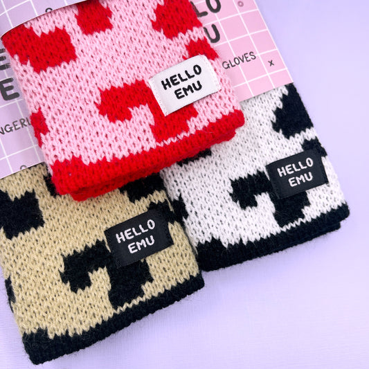 Leopard Print Fingerless Gloves