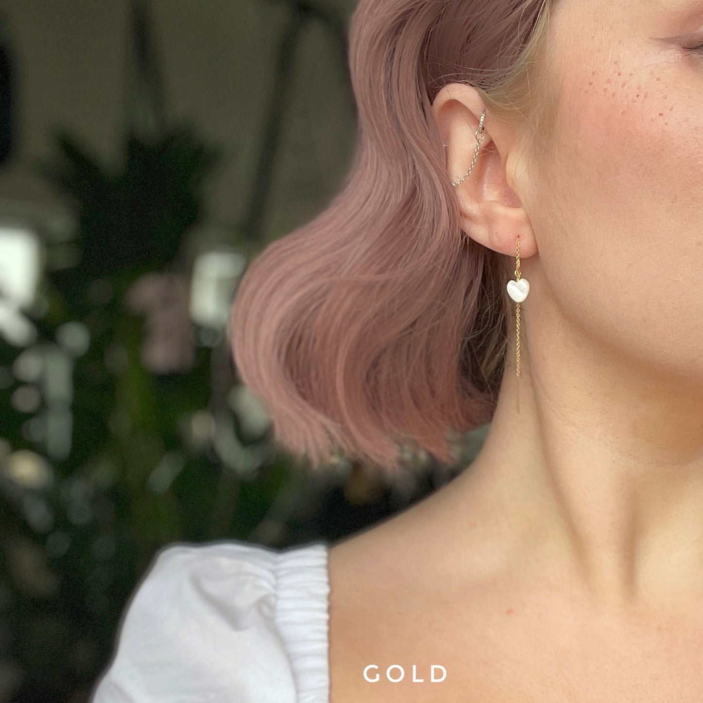 Mother of Pearl Threader Earrings