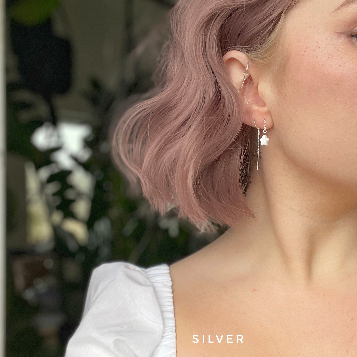 Mother of Pearl Threader Earrings
