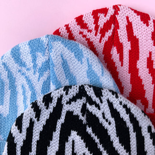 Zebra Print Beanie