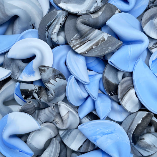 Marble Fluff Fortune Cookie Sculpture