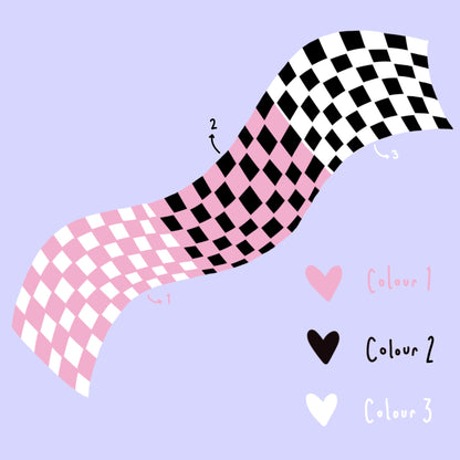Three Tone Check Scarf
