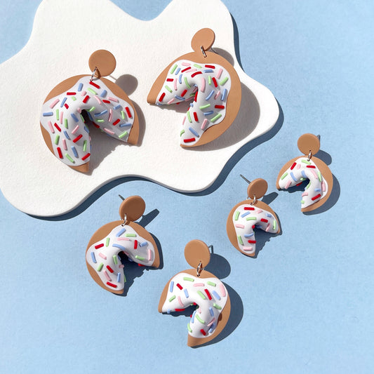 Cake Shifter Fortune Cookie Earrings