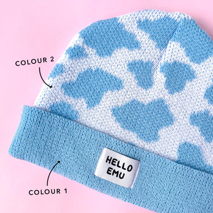 Cow Print Beanie