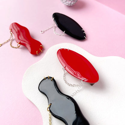 Chain Reaction Hair Clips