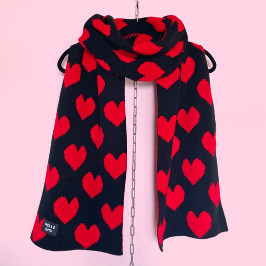Heart Print Scarf