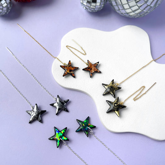 Over the Moon Threader Earrings