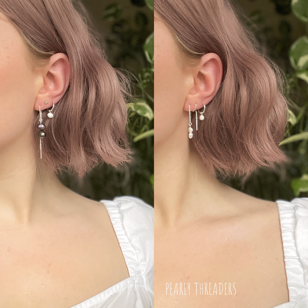 Pearly Threader Earrings