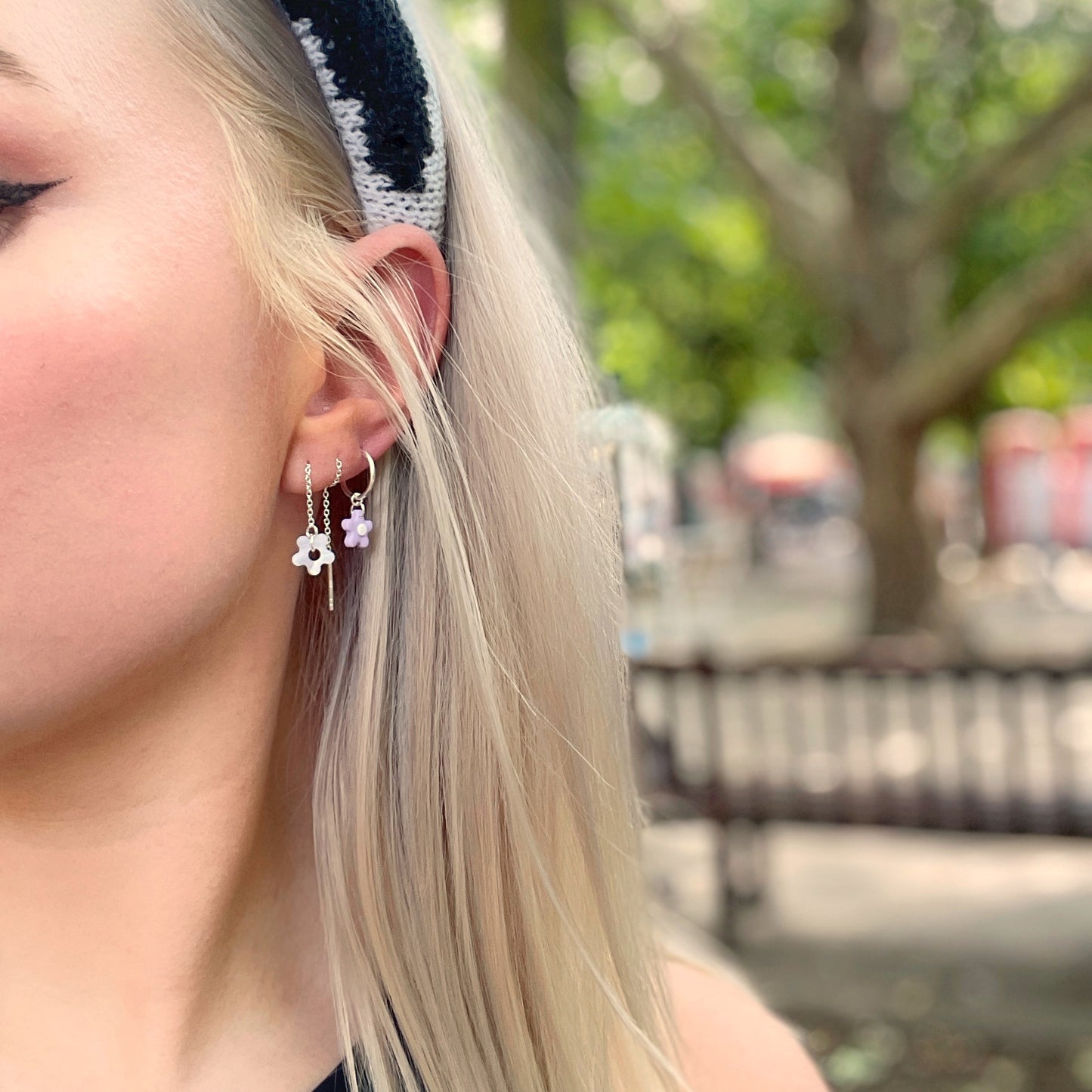 Flower Power Threader Earrings