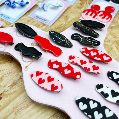 Chain Reaction Hair Clips