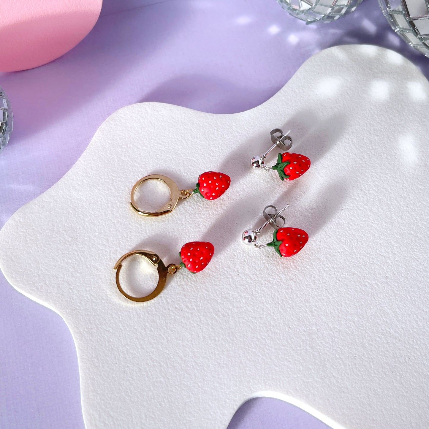 Itty Bitty Strawberry Earrings