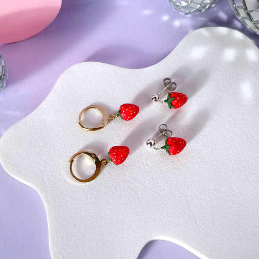 Itty Bitty Strawberry Earrings