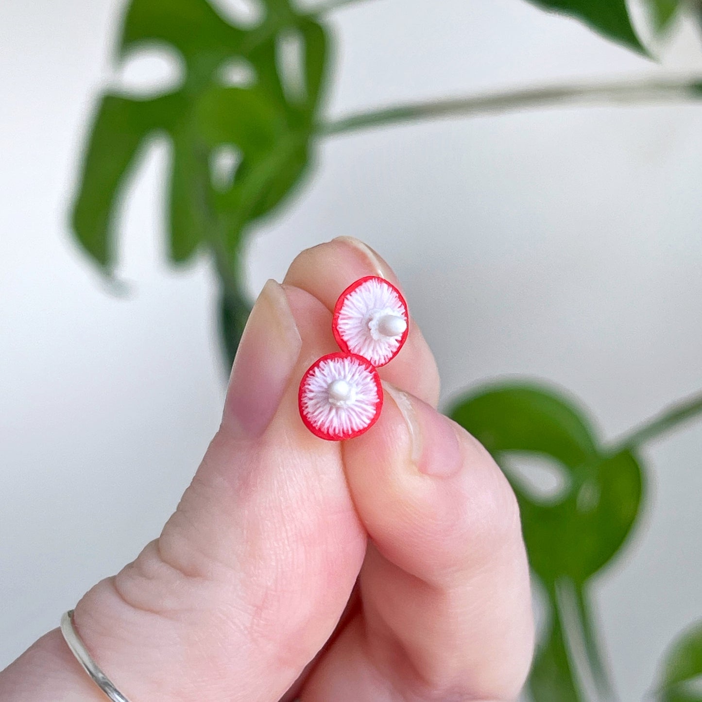 Itty Bitty Mushroom Threader Earrings
