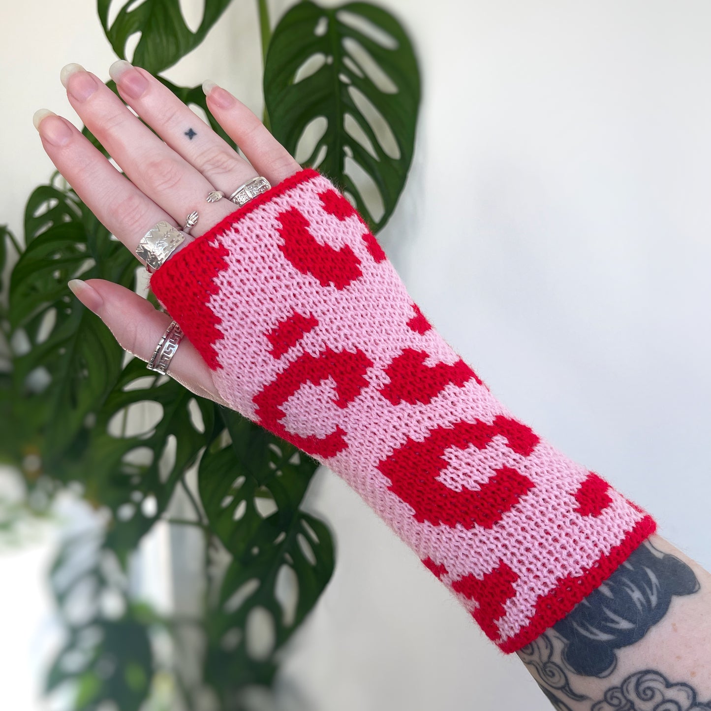 Leopard Print Fingerless Gloves