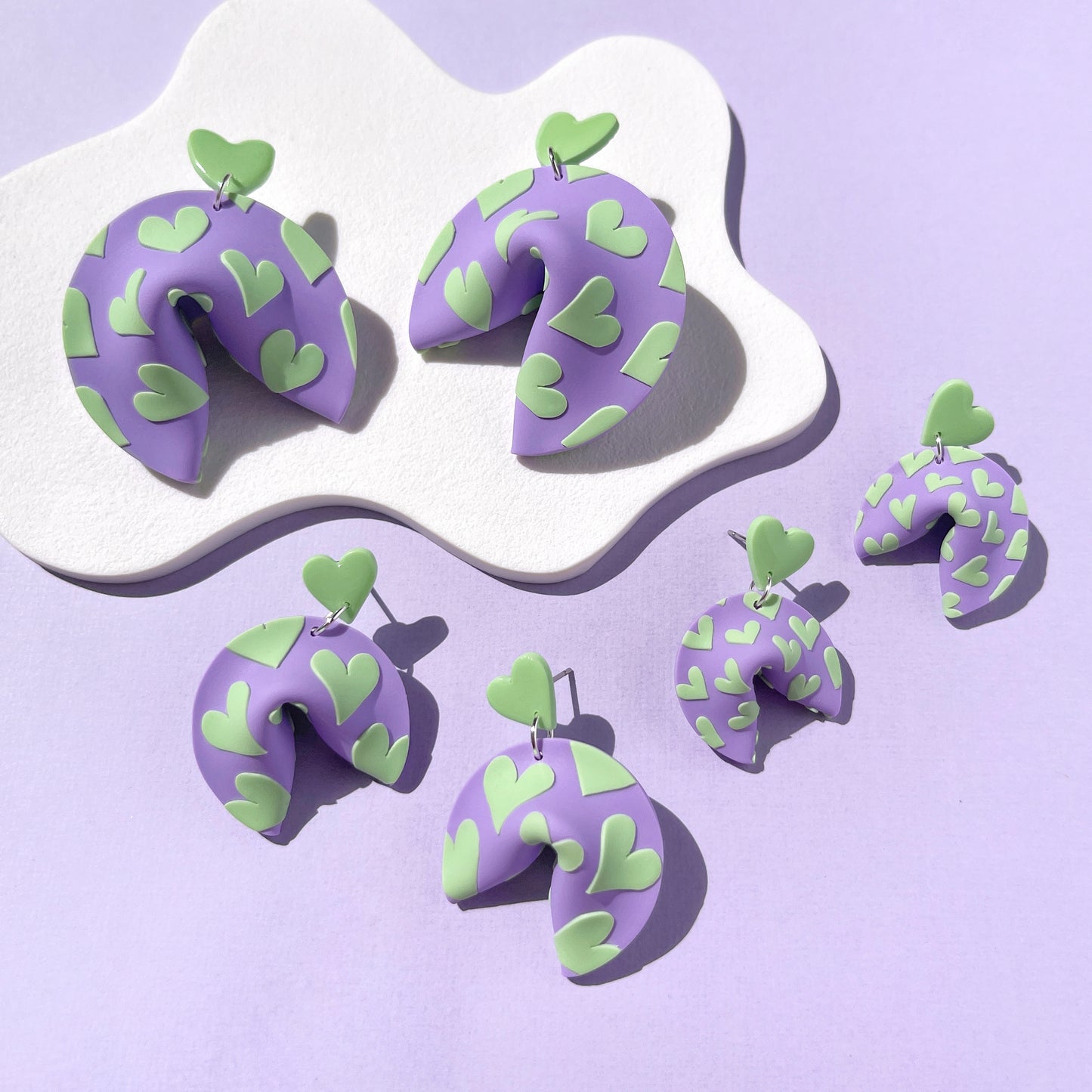 Heart Baker Fortune Cookie Earrings