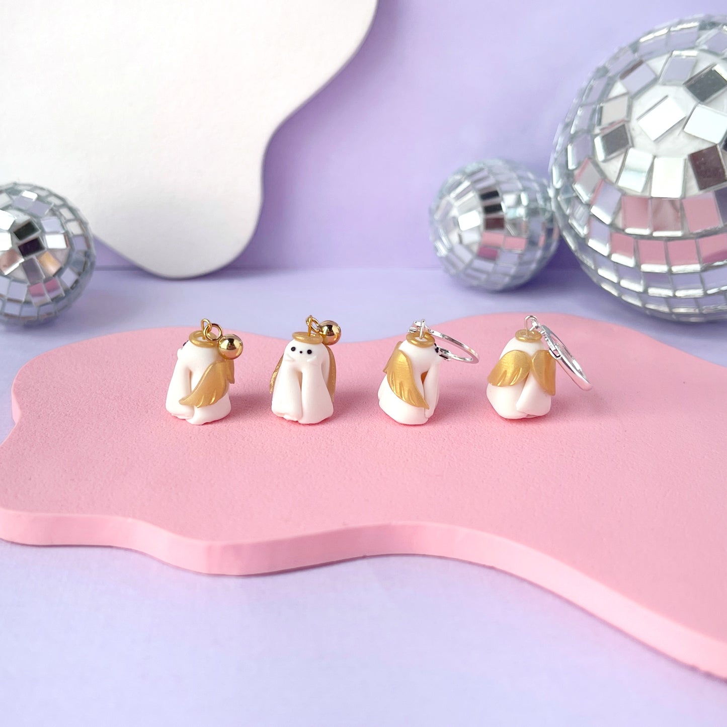 Mini Ghostie Threader Earrings
