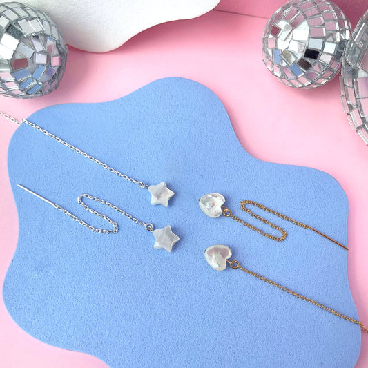 Mother of Pearl Threader Earrings