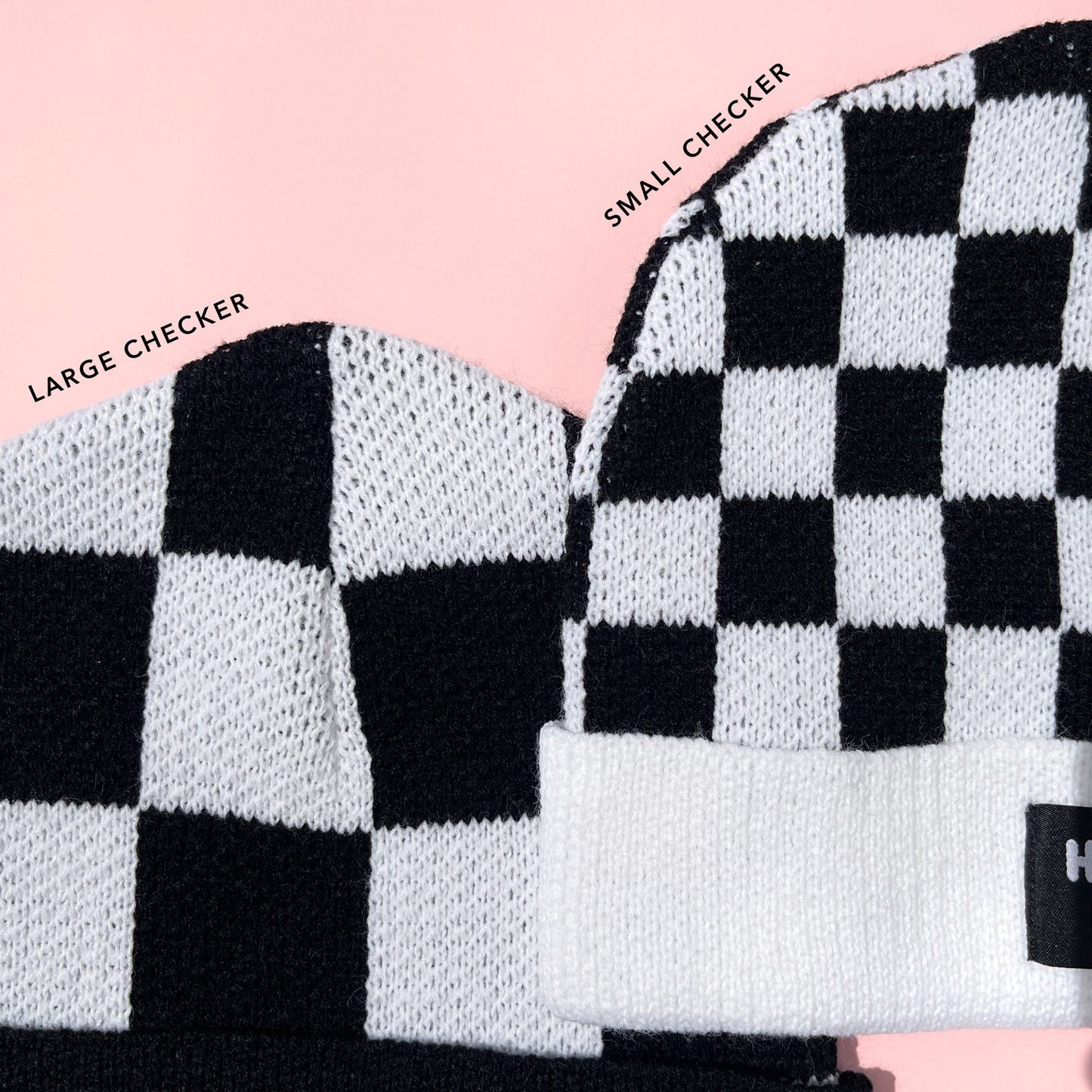 Large Check Beanie