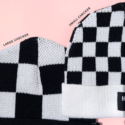 Large Check Beanie