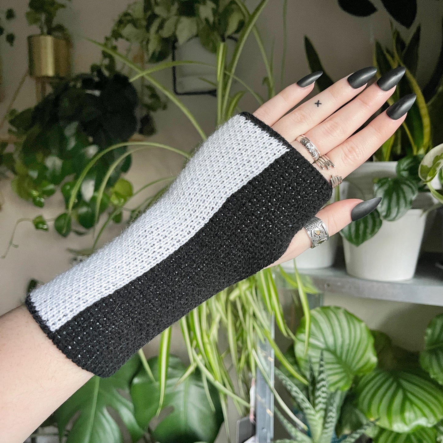 Half and Half Fingerless Gloves