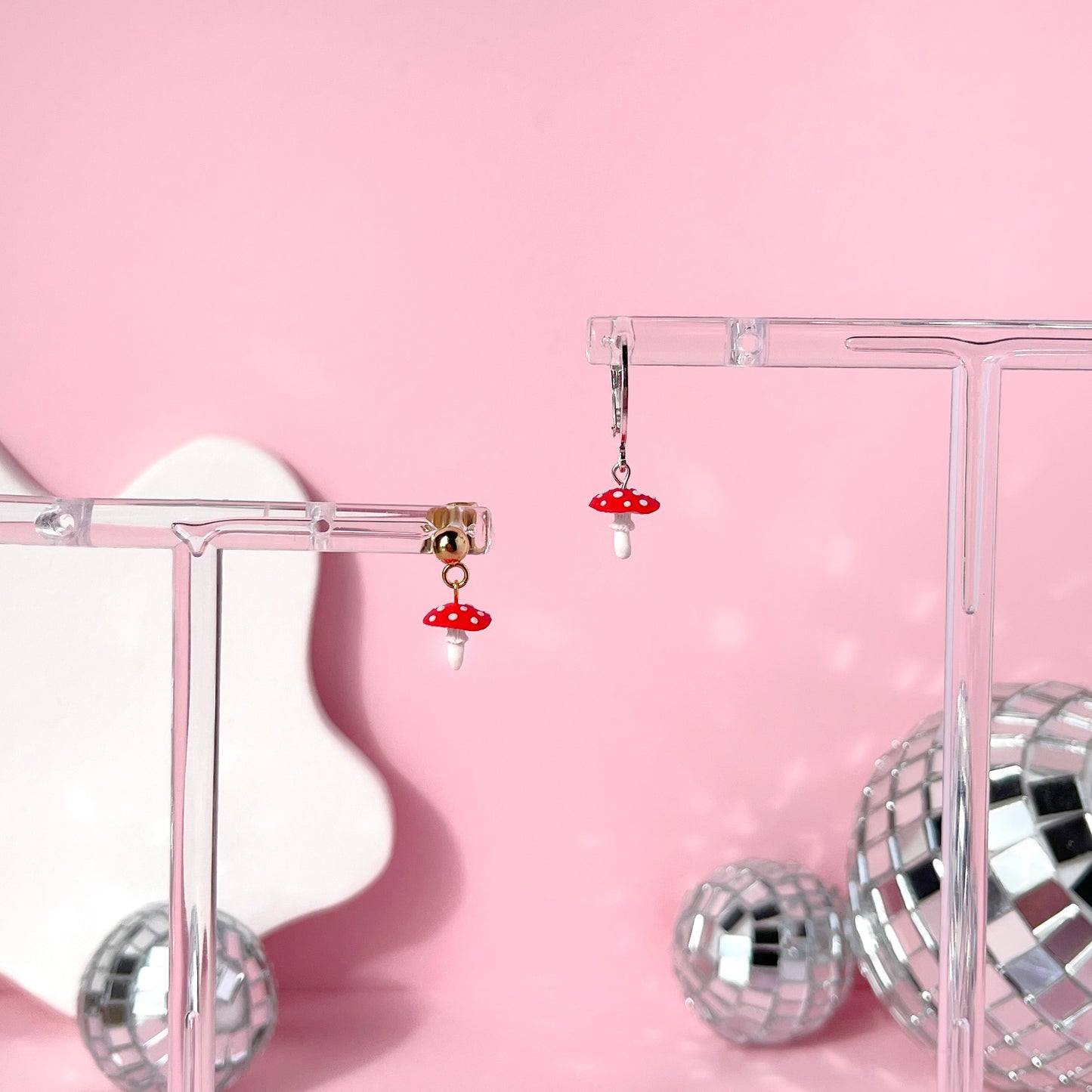 Itty Bitty Mushroom Earrings