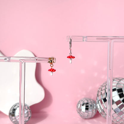 Itty Bitty Mushroom Earrings