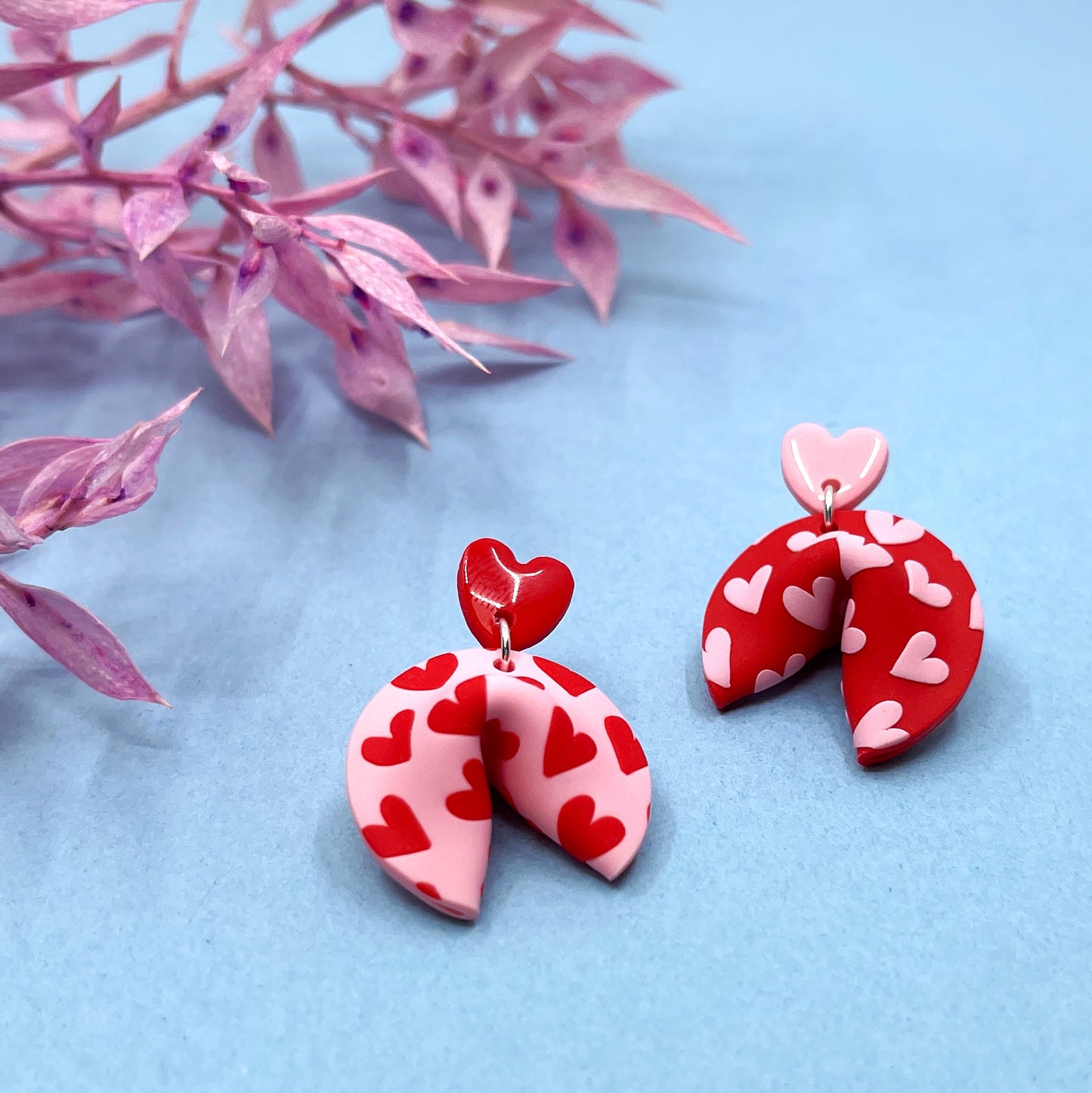 Heart Baker Fortune Cookie Earrings