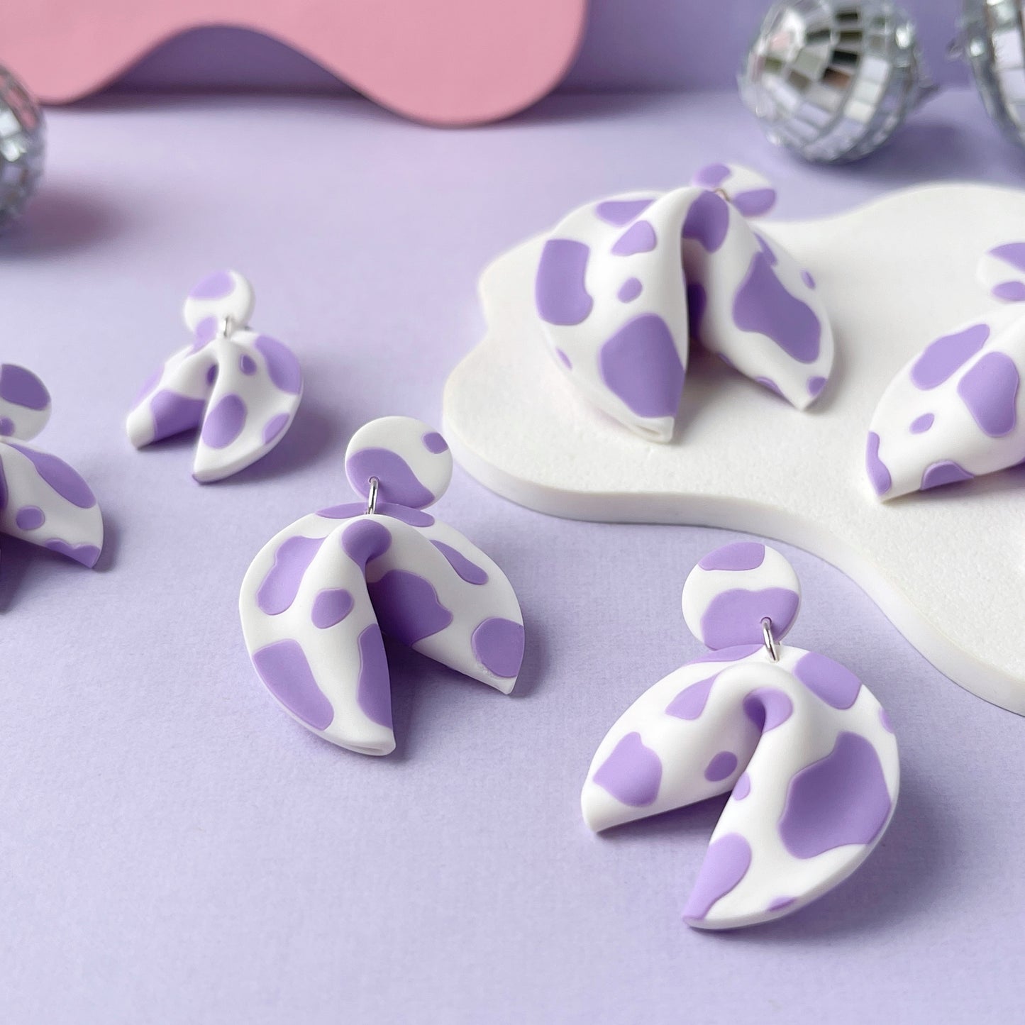 Deja Moo Fortune Cookie Earrings