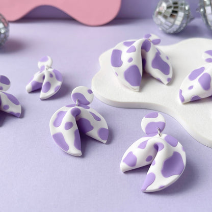 Deja Moo Fortune Cookie Earrings