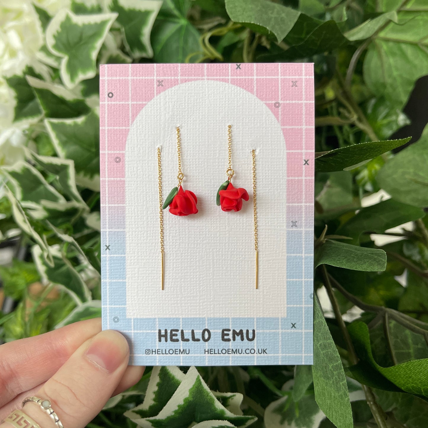 Kiss From a Rose Threader Earrings