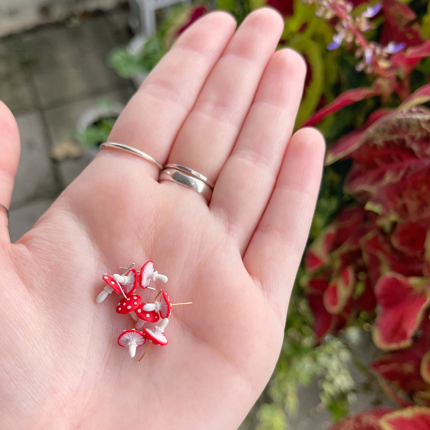 Itty Bitty Mushroom Threader Earrings
