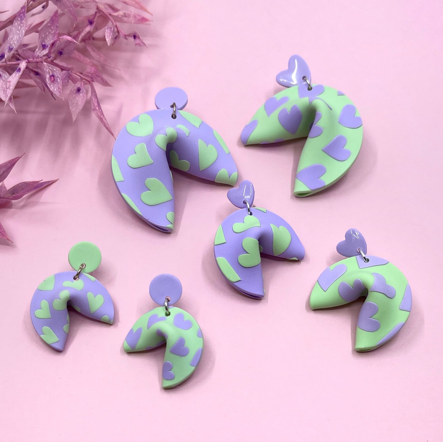 Heart Baker Fortune Cookie Earrings