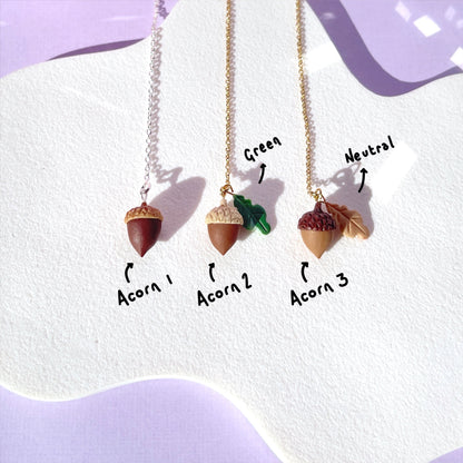 Little Acorn Threader Earrings