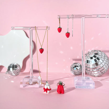 Itty Bitty Strawberry Threader Earrings