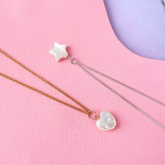 Mother Of Pearl Charm Necklace