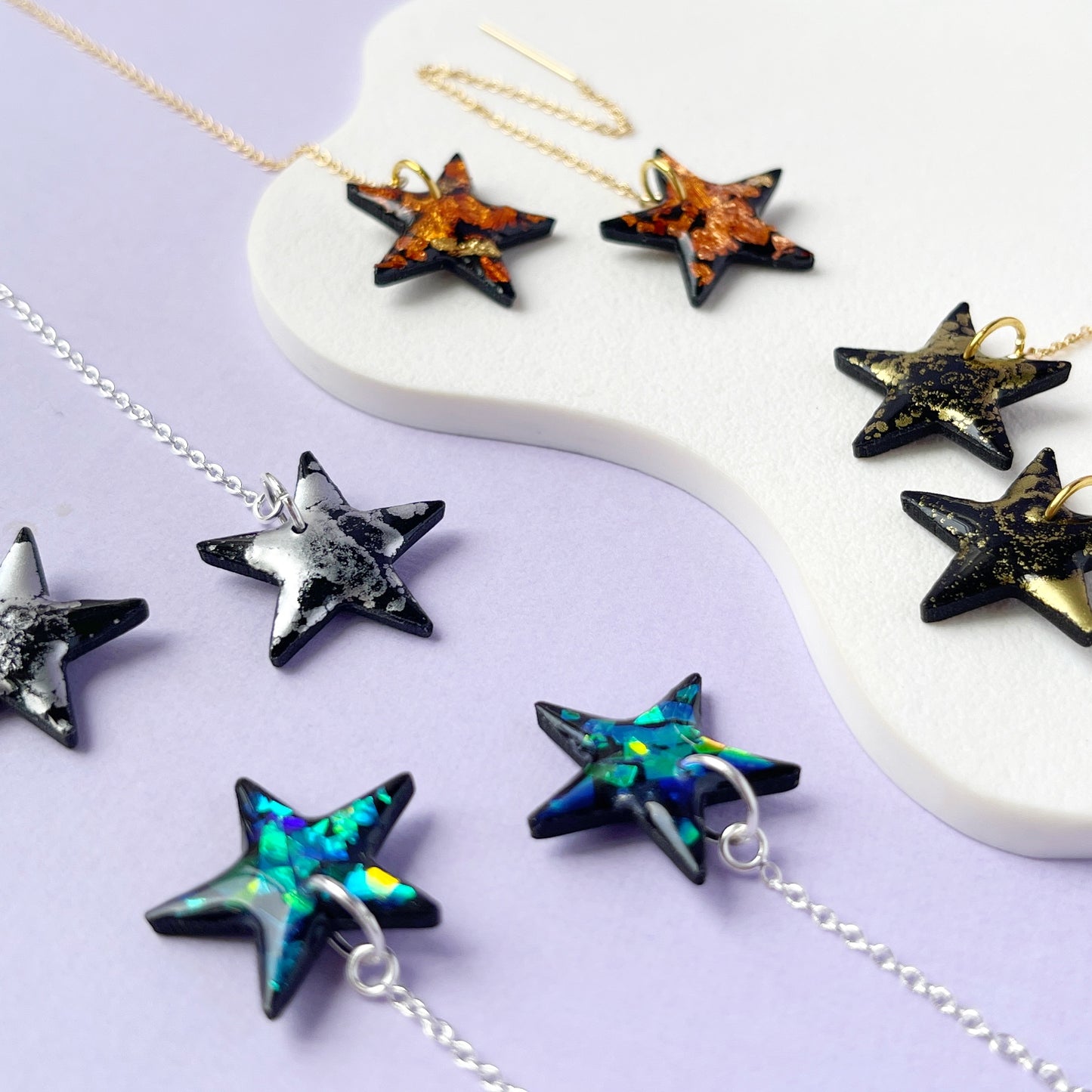 Over the Moon Threader Earrings