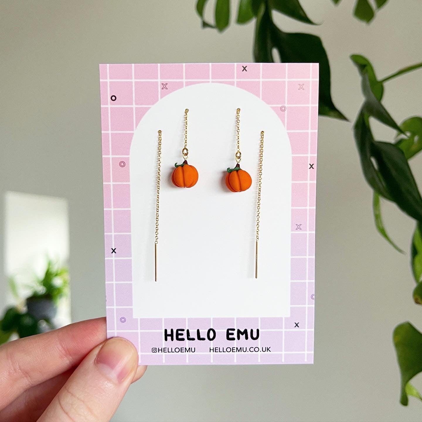 Pretty Puny Pumpkin Threader Earrings