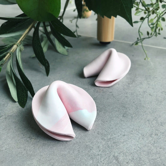 Marble Fluff Fortune Cookie Sculpture