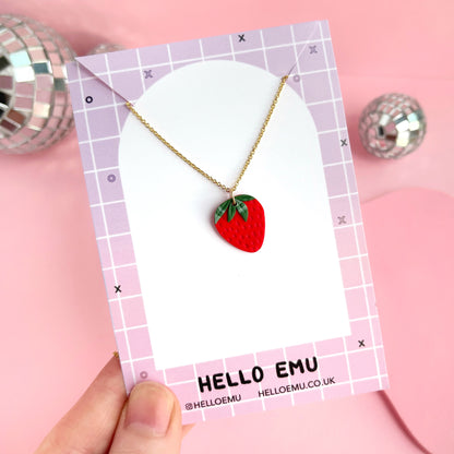 Sweet Strawberry Necklace
