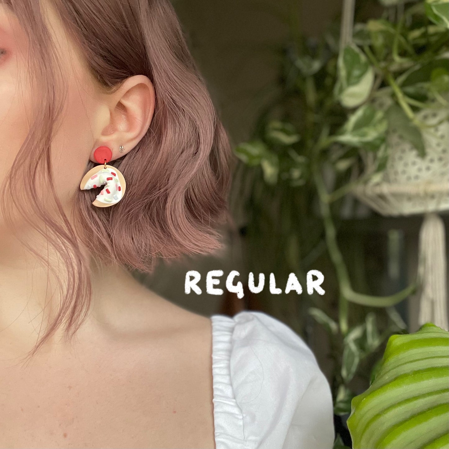 Cake Shifter Fortune Cookie Earrings