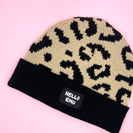 Leopard Print Beanie