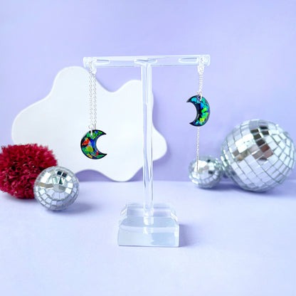 Over the Moon Threader Earrings