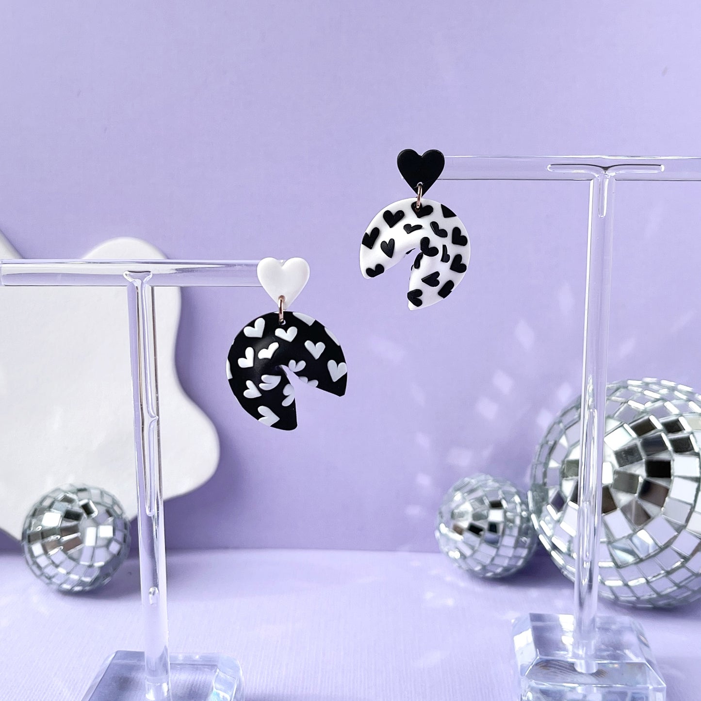 Heart Baker Fortune Cookie Earrings