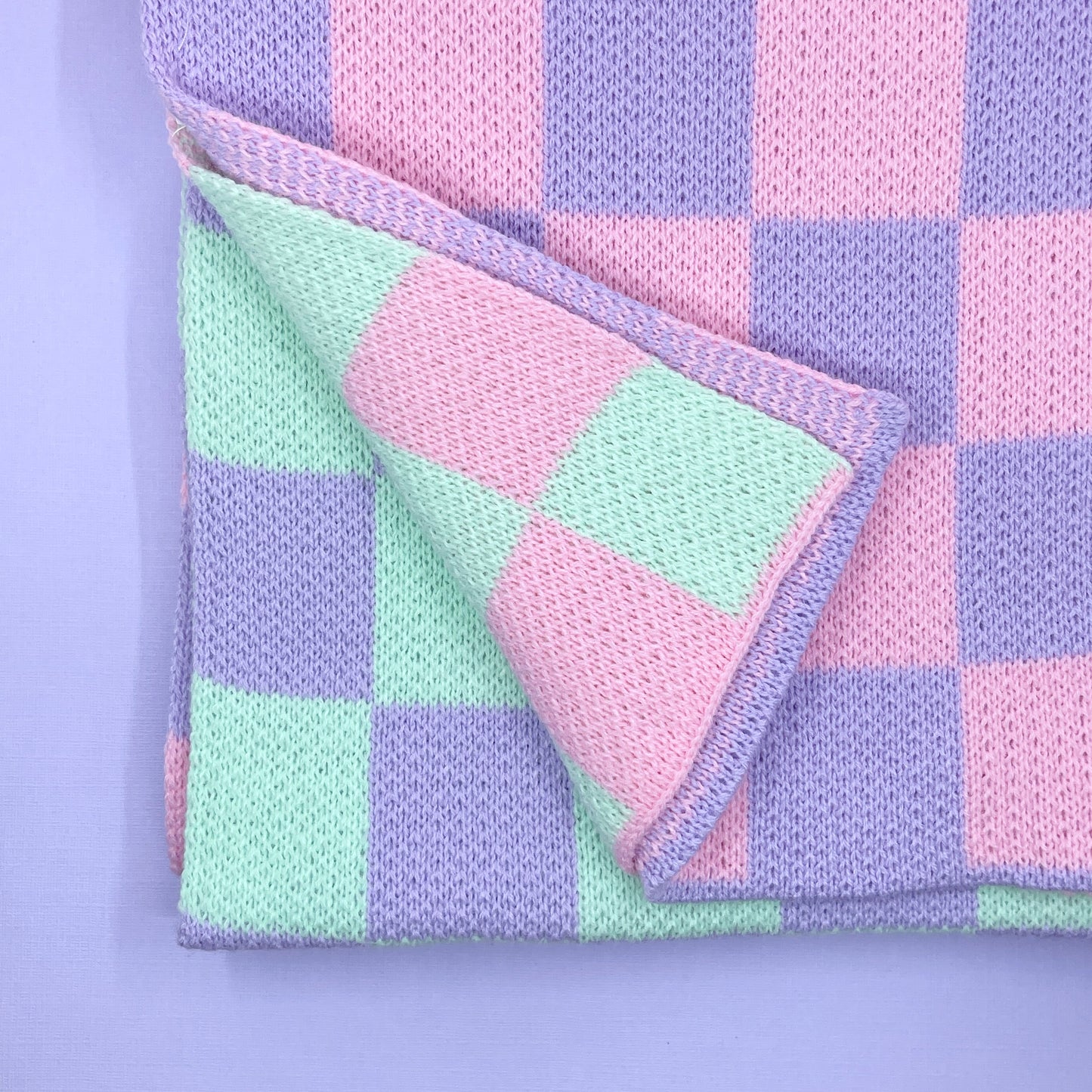 Three Tone Check Scarf