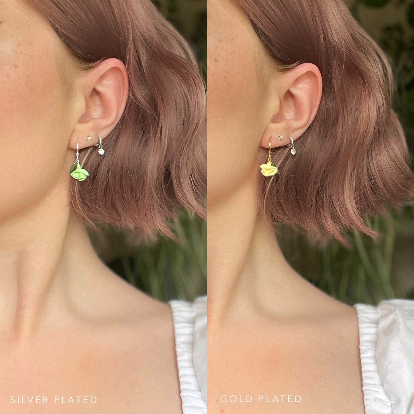 Kiss From a Rose Hoop Earrings